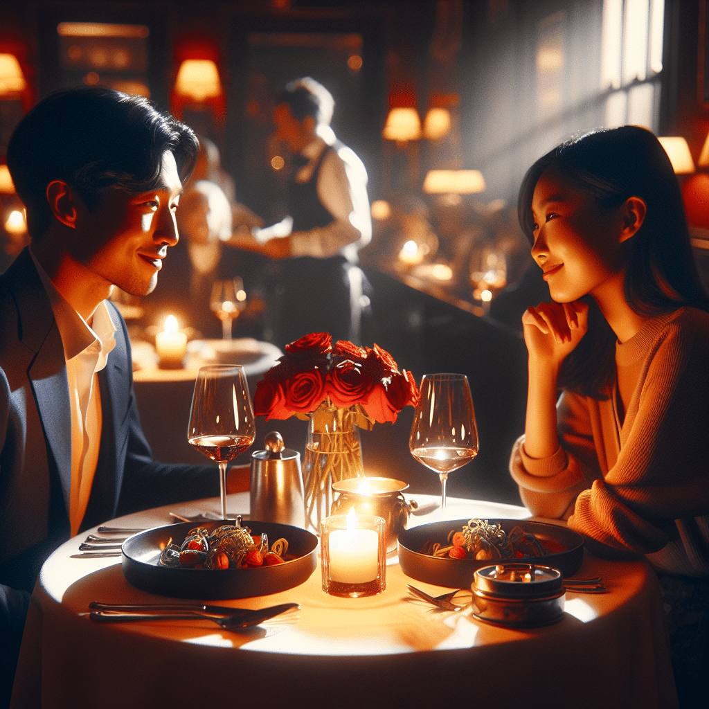 romantyczna kolacja w restauracji