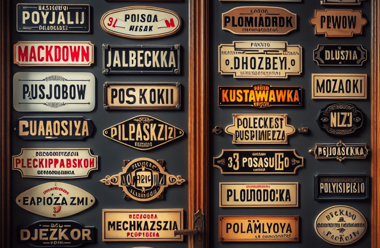 Tabliczki na drzwi biurowe w Warszawie – jak wybrać najlepsze opcje dla Twojej firmy?