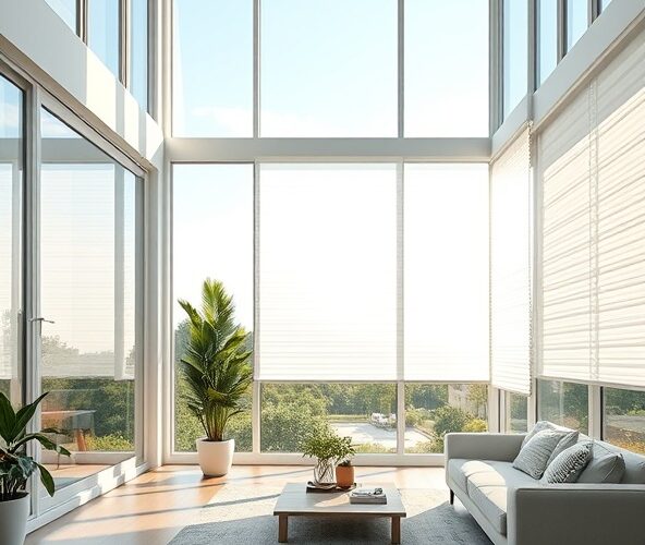 Jakie żaluzje okienne do salonu z dużymi oknami najbardziej zmniejszą przegrzewanie latem?