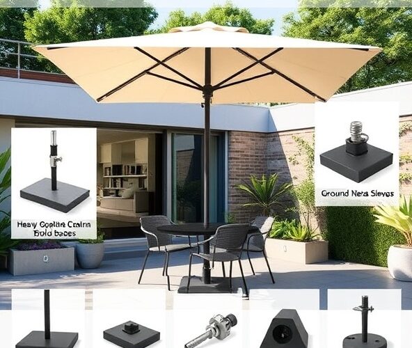 Jaką podstawę wybrać do parasola ogrodowego prostokątnego 3×4?