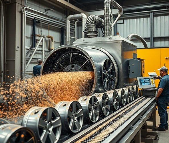 Jaki śrutownik ze ślimakiem do warsztatu lakierniczego ograniczy przestoje przy ciągłym śrutowaniu felg?