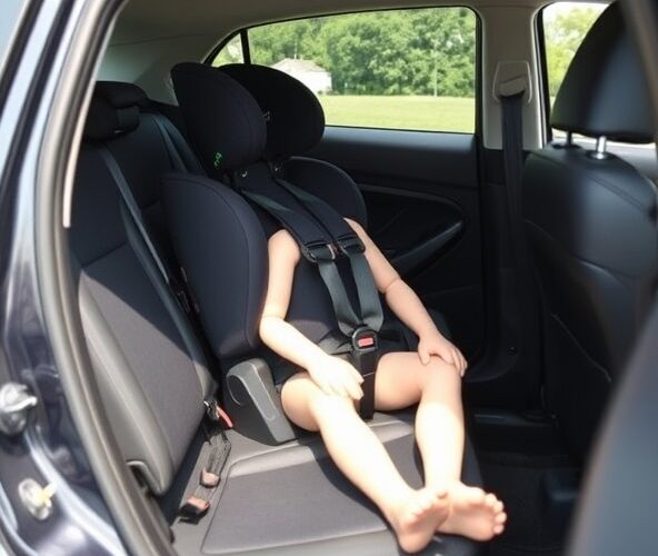 Jak prawidłowo zamocować fotelik 15–36 kg przodem w małym aucie?