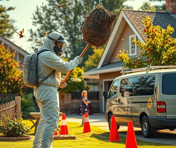 Czy przy usuwaniu gniazd szerszeni w ogrodzie lepiej wynająć firmę, by zmniejszyć ryzyko użądleń?