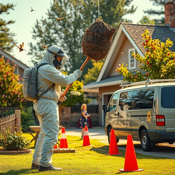 usuwanie gniazd szerszeni